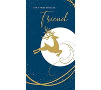 Piccadilly Greetings Classic Christmas Card Friend - 9 x 5 inches