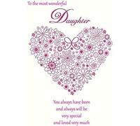 Piccadilly Greetings Contemporary Birthday Card Daughter - 9 x 6 inches