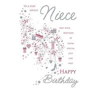 Piccadilly Greetings Contemporary Birthday Card Niece - 9 x 6 inches