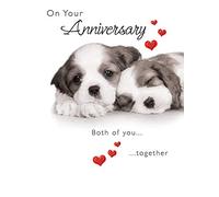 Piccadilly Greetings Cute Anniversary Card Your Anniversary - 8 x 6 inches,white brown red
