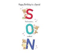 Piccadilly Greetings Cute Birthday Card Son - 9 x 6 inches