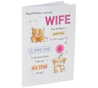 Piccadilly Greetings Cute Birthday Card Wife - 9 x 6 inches