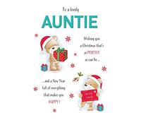 Piccadilly Greetings Cute Christmas Card Auntie - 9 x 6 inches