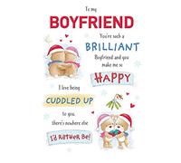 Piccadilly Greetings Cute Christmas Card Boyfriend - 9 x 6 inches - Piccadilly Greetings