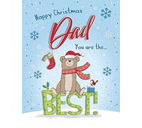 Piccadilly Greetings Cute Christmas Card Dad - 8 x 6 inches - Piccadilly Greetings