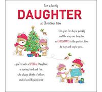 Piccadilly Greetings Cute Christmas Card Daughter - 223 mm sq