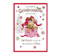Piccadilly Greetings Cute Christmas Card Granddaughter - 9 x 6 inches - Regal Publishing,C85405