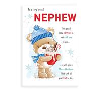 Piccadilly Greetings Cute Christmas Card Nephew - 9 x 6 inches