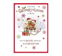 Piccadilly Greetings Cute Christmas Card to The Grandchildren - 9 x 6 inches - Regal Publishing (C85478)