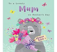 Piccadilly Greetings Cute Mother's Day Card Mum - 8 x 6 inches, Sea Green