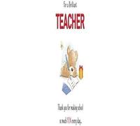 Piccadilly Greetings Cute Occasion Card Thank You Teacher - 7 x 5 inches