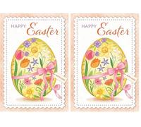 Piccadilly Greetings Easter Card Happy Easter Egg - 7 x 5 inches (Pack of 2)