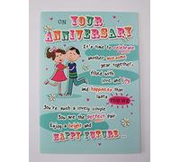Piccadilly Greetings FANTASTIC COLOURFUL LOVELY WORDED POEM ON YOUR ANNIVERSARY GREETING CARD