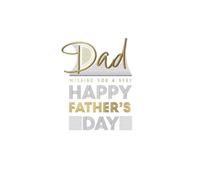 Piccadilly Greetings Father's Day Card, Best Wishes Dad Card Classic - 8 x 6 inches