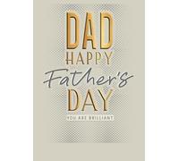 Piccadilly Greetings Father's Day Card, Dad You Are Brilliant - 9 x 6 inches