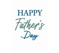 Piccadilly Greetings Father's Day Card, Happy Father's Day Text - 9 x 6 inches