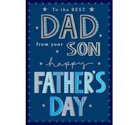 Piccadilly Greetings Father's Day Card, To the Best Dad From Son - 9 x 6 inches