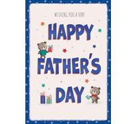 Piccadilly Greetings Father's Day Card, Wishing You A Very Happy Father's Day - 9 x 6 inches