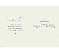 Piccadilly Greetings Goldmakr Age 21 Male Birthday Card - Beer Bottle, Sunglasses, & iPod 9" x 6.25"