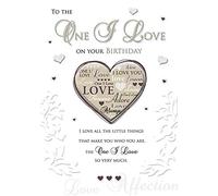 Piccadilly Greetings Group Ltd Birthday Card One I Love - 10 x 7 inches - Piccadilly Greetings,white gold