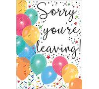 Piccadilly Greetings Group Ltd Extra Large Sorry You`re Leaving Card - 8.75 x 11.75 Inches,orange|beige|black|grey|green|yellow