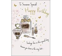 Piccadilly Greetings Group Ltd GORGEOUS GLITTER COATED TO SOMEONE SPECIAL BIRTHDAY GREETING CARD, White, 7 x 5