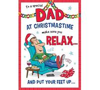 Piccadilly Greetings Group Ltd Humour Christmas Card Dad - 9 x 6 inches - Piccadilly Greetings