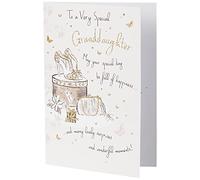 Piccadilly Greetings Group Ltd LOVELY GLITTER COATED TO A VERY SPECIAL GRANDDAUGHTER BIRTHDAY GREETING CARD, White Smoke, 7 x 5 inches
