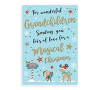 Piccadilly Greetings Group Ltd Modern Christmas Card to The Grandchildren - 9 x 6 inches - Piccadilly Greetings, A41367