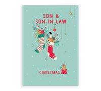 Piccadilly Greetings Group Ltd Piccadilly Greetings Christmas Card Son & in Law - 9 x 6 inches, A41474