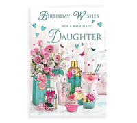 Piccadilly Greetings Group Ltd Regal Publishing Traditional Birthday Card Daughter - 9 x 6 inches, Teal