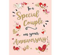 Piccadilly Greetings Group Ltd Special Couple On Your Wedding Anniversary Card - Hearts - 7.25 x 5.5 Inches,Beige