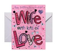 Piccadilly Greetings Happy Birthday Wife Greeting Card | Wife Birthday Card