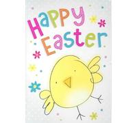 Piccadilly Greetings Happy Easter Card with Cute Chick and Colourful Lettering Design