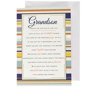 Piccadilly Greetings Heartfelt Wishes Sentimental Birthday Card Grandson - Regal Publishing,orange|grey|white|blue|beige|green,9 x 6 inches