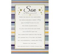 Piccadilly Greetings Heartfelt Wishes Sentimental Birthday Card Son - 9 x 6 inches - Regal Publishing