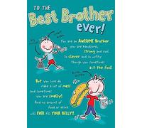 Piccadilly Greetings Humour Birthday Card Brother - 9 x 6 inches
