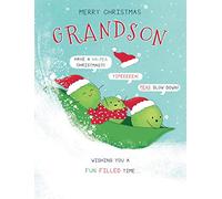 Piccadilly Greetings Humour Christmas Card Grandson - 8 x 6 inches