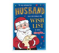 Piccadilly Greetings Humour Christmas Card Husband - 9 x 6 inches