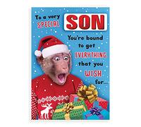 Piccadilly Greetings Humour Christmas Card Son - 9 x 6 inches