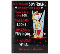 Piccadilly Greetings Humour Valentine's Card Boyfriend - 9 x 6 inches - Regal Publishing