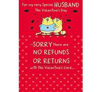 Piccadilly Greetings Humour Valentine'S Card Husband - 9 x 6 Inches - Regal Publishing