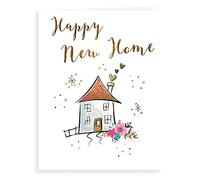 Piccadilly Greetings Koko Designs, K70041 Luxury Beautiful Contemporary Happy New Home Card ,White - 8 x 6 inches
