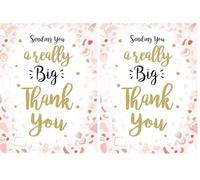 Piccadilly Greetings Large Big Thank You Card - A4-12 x 9 inches (Pack of 2)