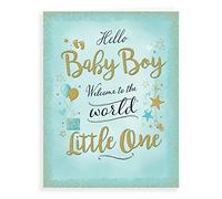 Piccadilly Greetings Modern Baby Card Baby Boy - 8 x 6 inches