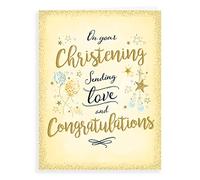 Piccadilly Greetings Modern Baby Card Christening - 8 x 6 inches