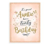 Piccadilly Greetings Modern Birthday Card Auntie - 8 x 6 inches