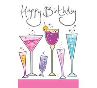 Piccadilly Greetings Modern Birthday Card Birthday - 7 x 5 inches,blue|grey|pink|peach