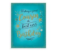 Piccadilly Greetings Modern Birthday Card Cousin M - 8 x 6 inches
