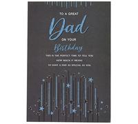 Piccadilly Greetings Modern Birthday Card Dad - 9 x 6 inches - Regal Publishing,Black
